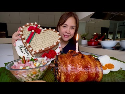 SUPER CRISPY LECHON BELLY MUKBANG