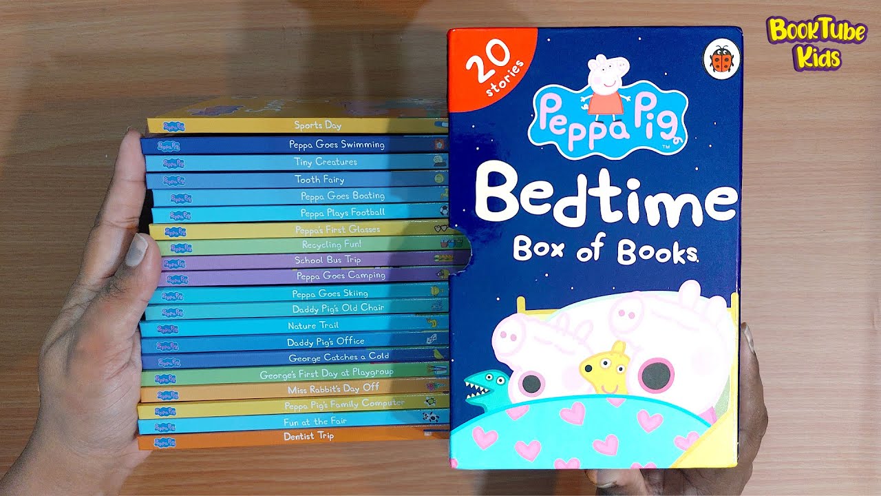 🐷PEPPA PIG : UNBOXING BEDTIME BOX OF BOOKS |  Kids Books Read Aloud | Peppa Pig Story time