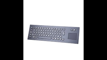 67 Keys Black Metal Computer Keyboard With Ruggedized Touchpad                 D 8608B