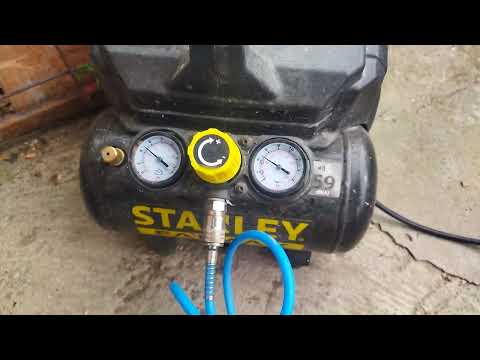 Can A Stanley Fatmax Silent Air Compressor Inflate A Mustang 930A SkidSteer Tire To 2,8 BAR -- Test