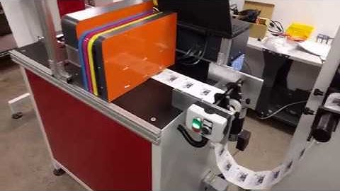 Single pass inkjet roll to roll label printing