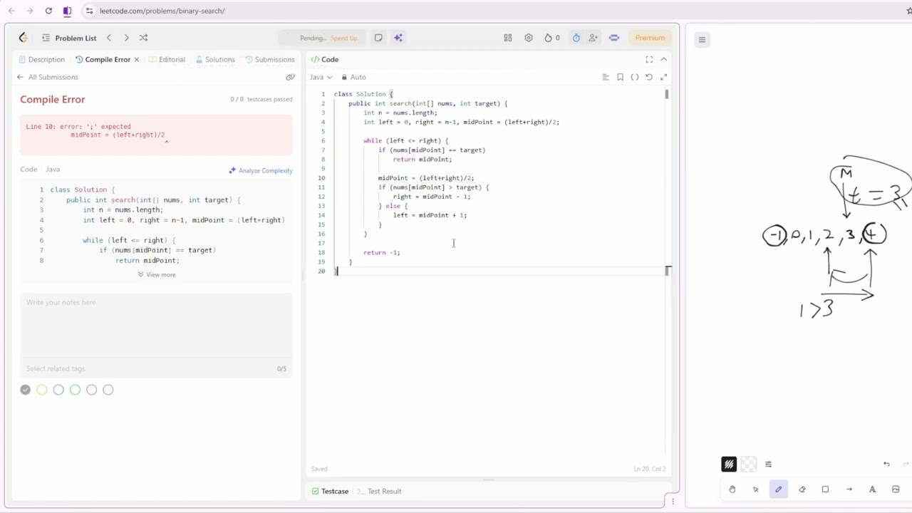 LeetCode Practice - 704  Binary Search