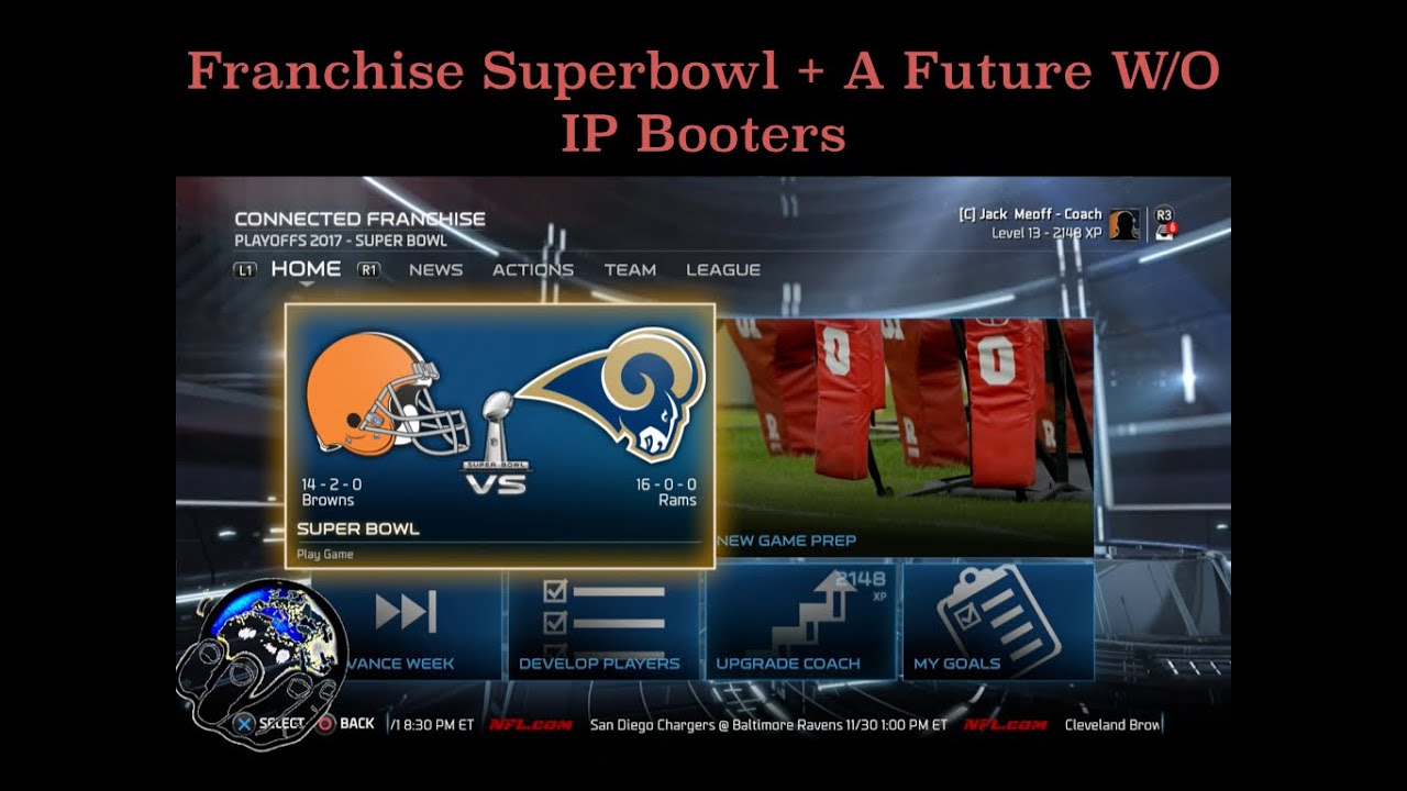 Madden Online Franchise Superbowl + A Future W/O IP Booters | CFM Gameplay - YouTube