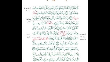 سورة الاسراء من الآية ٣١ الى ٣٩