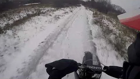 First snow riding with KTM SX 125