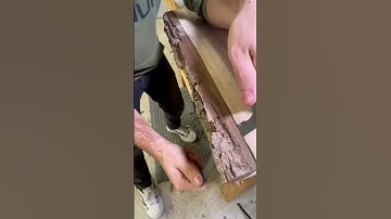 Live Edge Bark Removal!! Listen to those sounds!  #woodworking #art #build #custom #shorts #wood