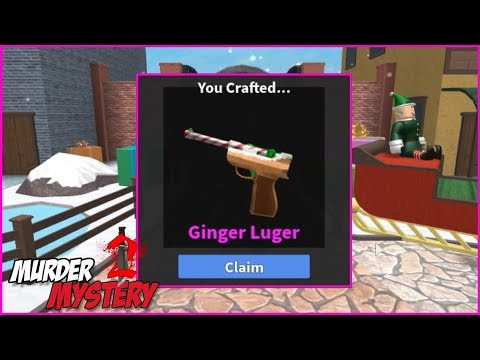 Como Que Consegue A Arma Godly Ginger Luger No Murder Mystery 2 Youtube - new ginger luger roblox