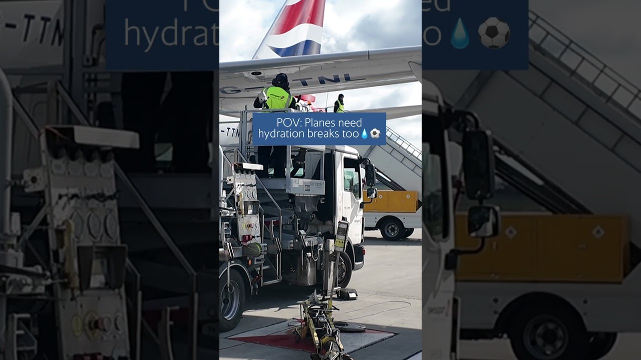 Short break in play ✈️💧#hydrationbreak #britishairways #refuelling #worldcup