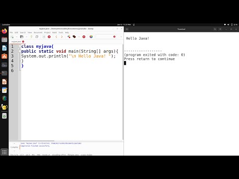 Geany Java setup in Linux