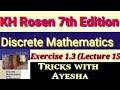 lecture15Exercise 1.3 Question 6& tautology contradiction cotigency Discrete 7th edition by KH Rosen