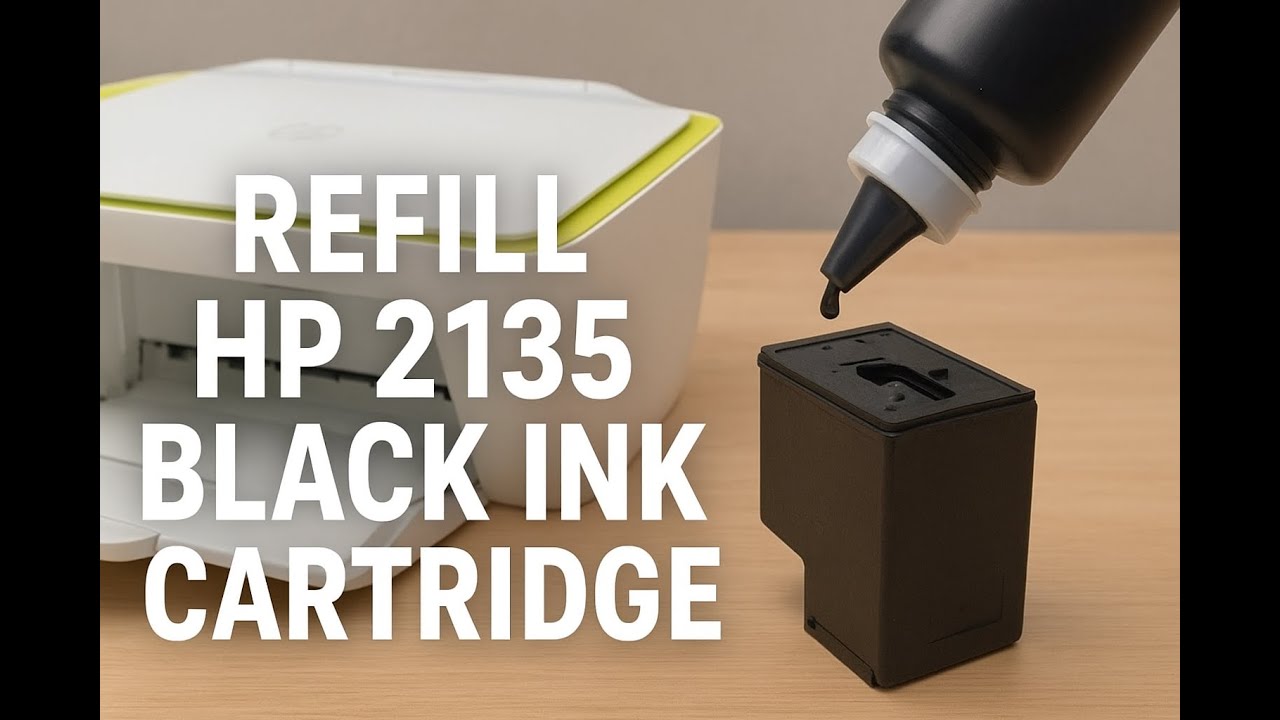 How to Refill HP 2135 Black Ink Cartridge at Home (Step-by-Step ...