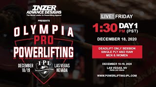IPL | 2020 Olympia Pro Powerlifting | Day 1 – Deadlift Only Session