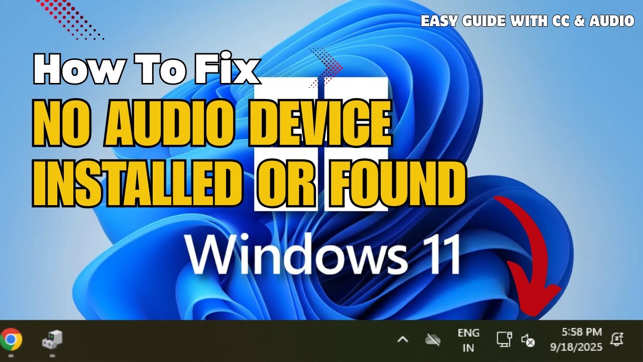 How to Fix No Audio Device Installed or Found in Windows | Fix Windows ...