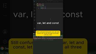 Learn var, let, const under 1 minute