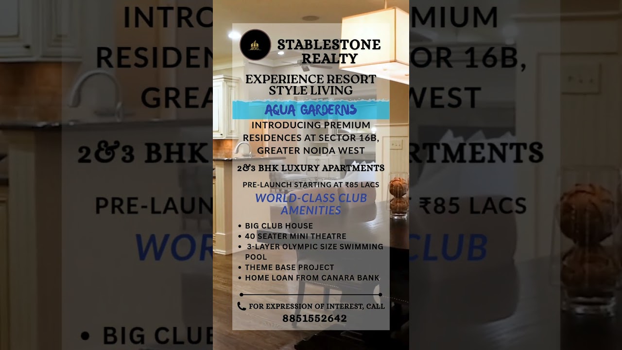 Aqua Gardens Sector 16B | Premium 2 & 3 BHK Flats Starting ₹85 Lacs | Noida Extension Property