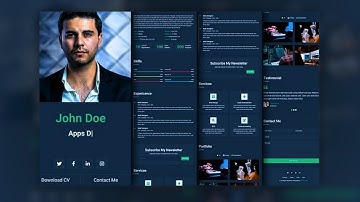 How To Make Animated Portfolio Website | Responsive Portfolio Design Using HTML CSS JavaScript