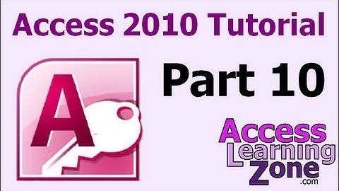 Microsoft Access 2010 Tutorial Part 10 of 12 - Customer Form