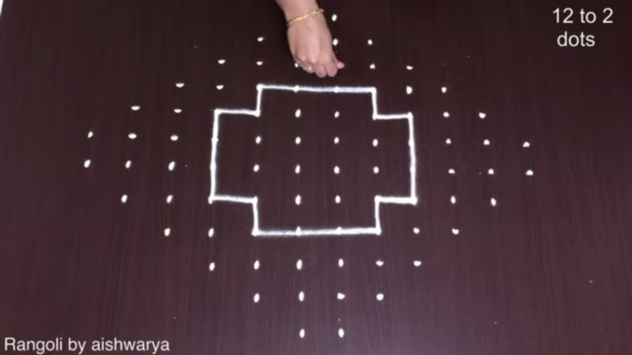 Easy Friday Rangoli Designs With 12 Se 2 Dots