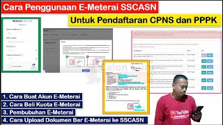  Tutorial Penggunaan Emeterai Sscasn Cara Beli Kuota Emeterai Pembubuhan  Upload Dokumen