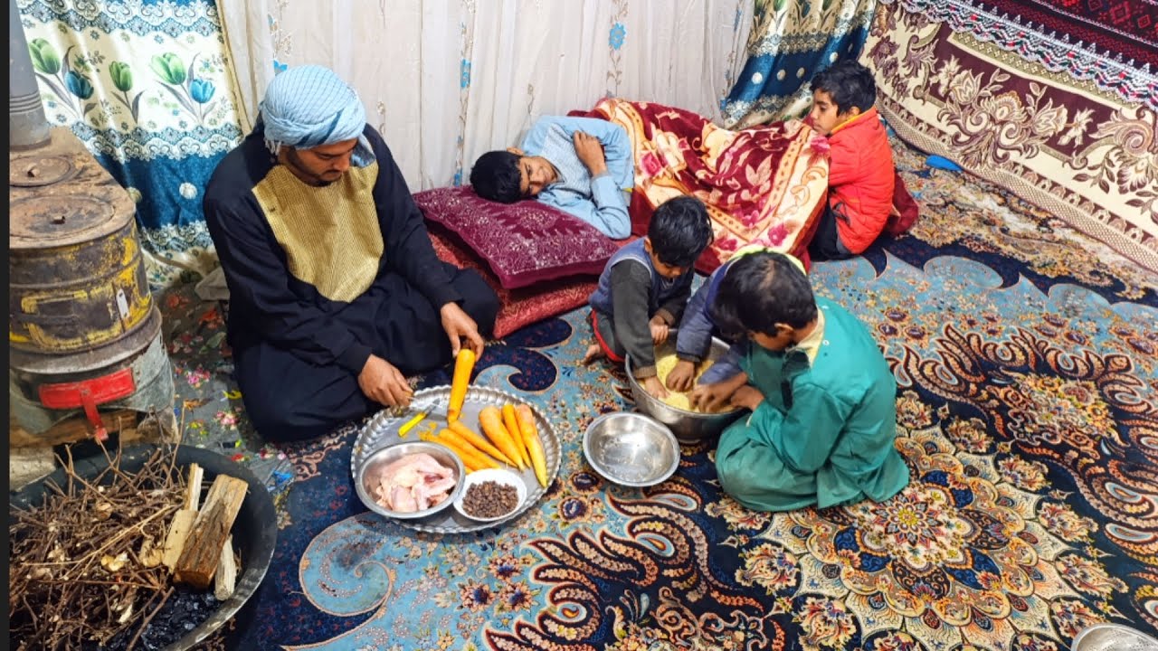 Surviving a very cold winter as a father in Afghanistan, rural cooking