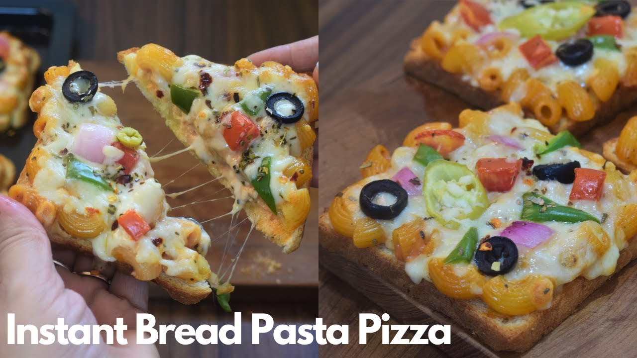 Instant Cheese Bread Pizza Pasta Recipe जब मन चाहे