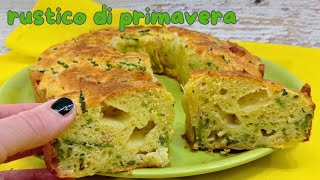 Ciambellone salato agli asparagi selvatici | Soffice e saporito (ricetta facile)🌿