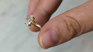 14K Yellow Gold 1.25Ct Oval Lab Diamond Solitaire Engagement Ring Talon Prong Dainty Promise Ring