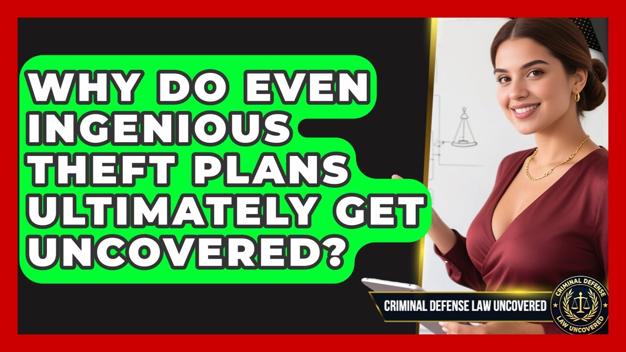 Why Do Even Ingenious Theft Plans Ultimately Get Uncovered? - Criminal Defense Law Uncovered