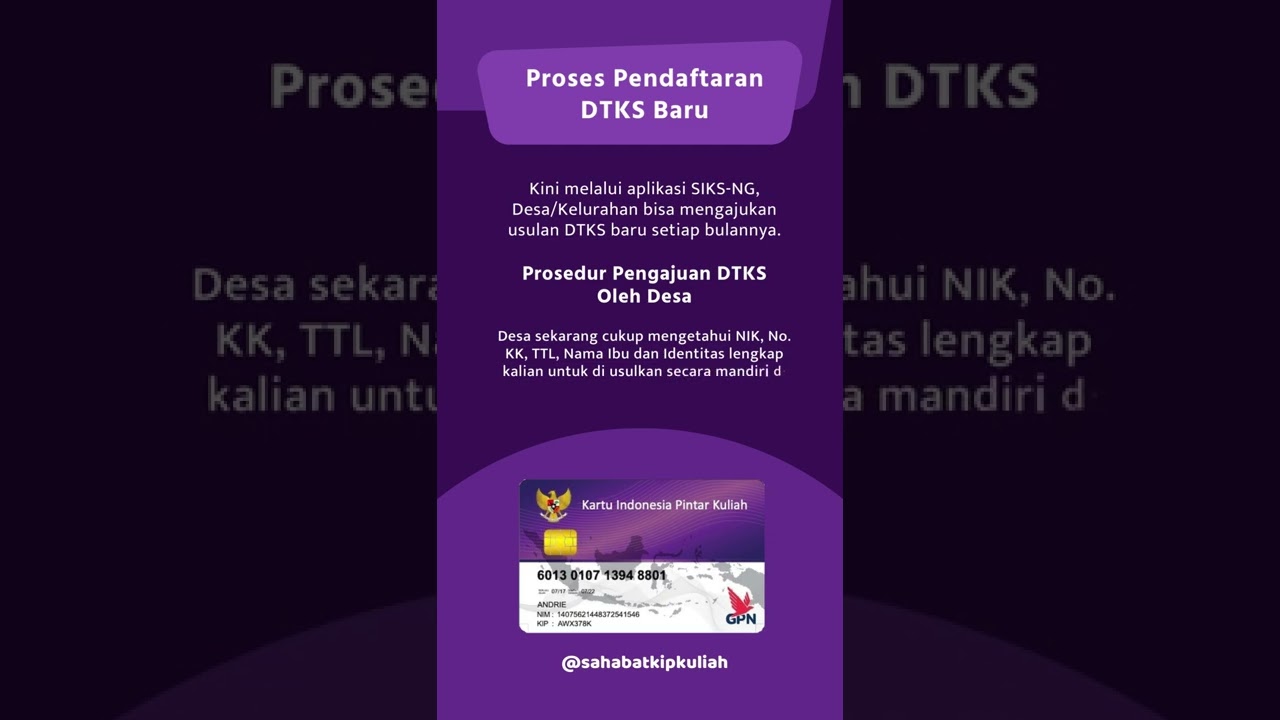 Pendaftaran DTKS Kian Mudah