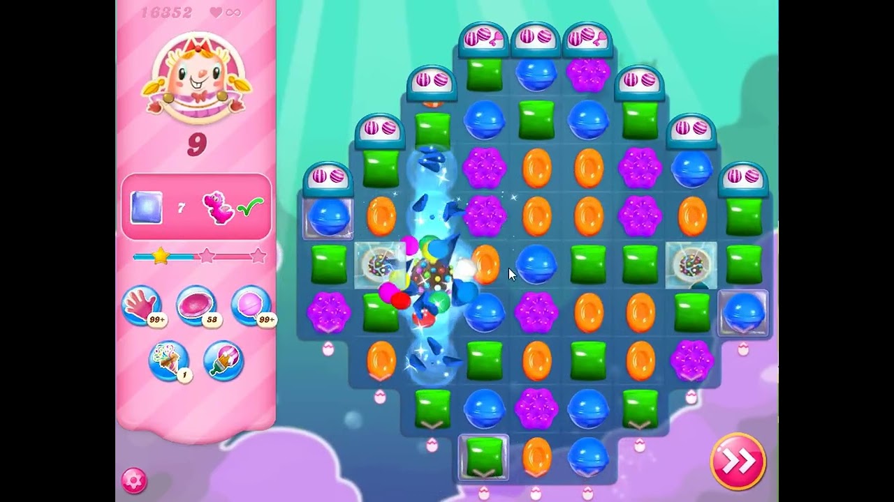 Candy Crush Saga Level 16352 - NO BOOSTERS | SKILLGAMING ✔️