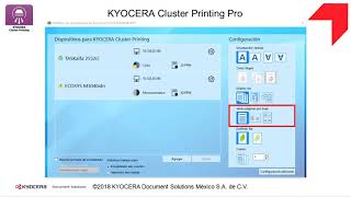 Configuración del trabajo de impresión KYOCERA Cluster Printing Pro