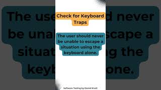 Check for Keyboard Traps #accessibility #AccessibilityTesting