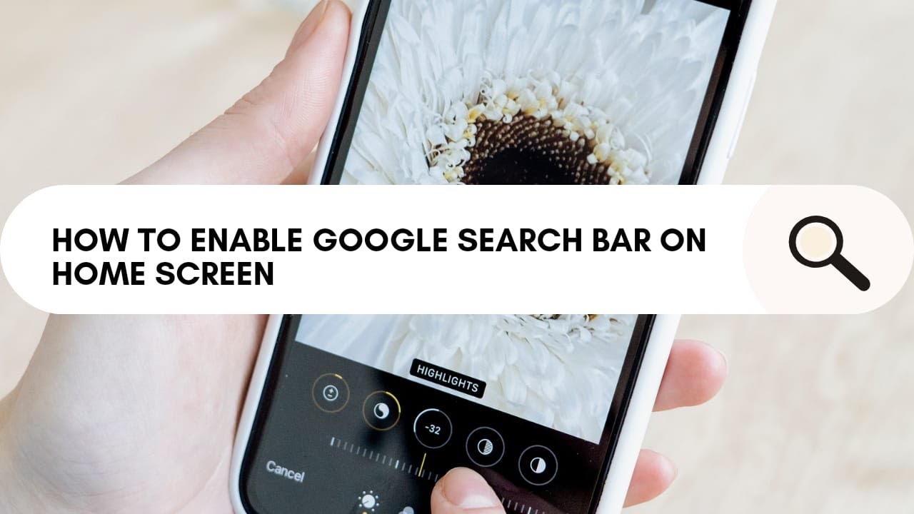 How to enable Google search bar on home screen | open screen bar| unhide Google search bar on screen