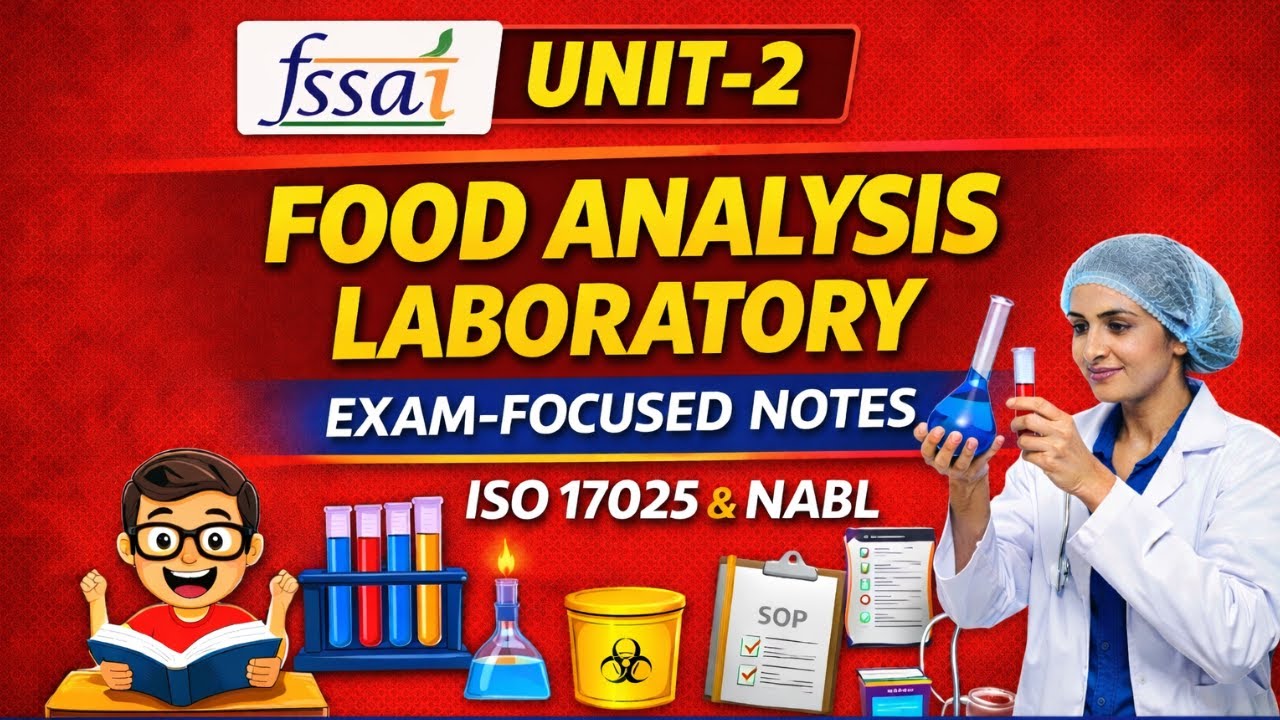 Unit 2 Food Analysis Laboratory | ISO 17025 & NABL | Exam-Focused Notes | Free PDF