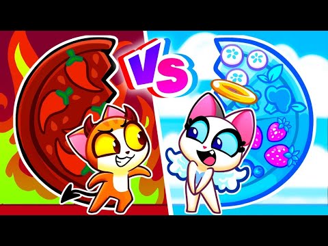 Who Wins the Pizza? 🍕😇😈 Angel vs Demon Baby Challenge | Good vs Bad Habits For Kids