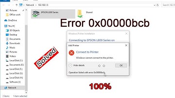Windows kan geen verbinding maken met de printer, bewerking mislukt met fout 0x00000bcb.✅
