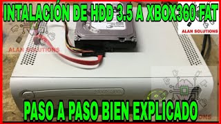 INSTALACION DE DURO 3.5" UN XBOX 360 FAT PASO A PASO BIEN - YouTube