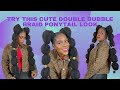 Double Bubble Braid Ponytail Tutorial. Try this cute Look!