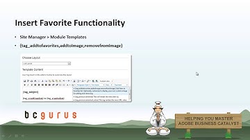 Business Catalyst Wishlist Favorites | Adobe BC Training