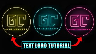 How to Make Professional Logo For Your YouTube Channel || Logo Kaise Banaye || Neon Text Logo screenshot 5