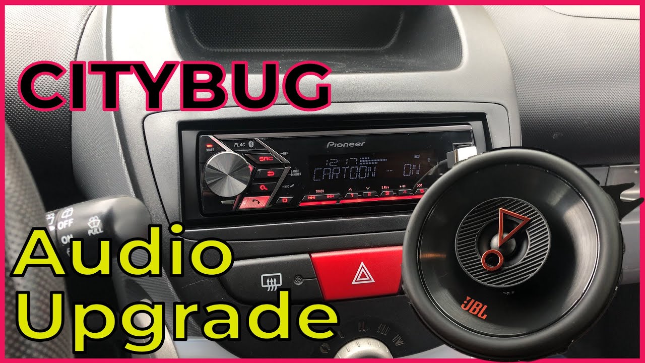Abnormaal Snor Republikeinse partij Amazing audio upgrade in the Peugeot 107! New JBL speakers and Pioneer  radio for Aygo and C1 Citybug - YouTube