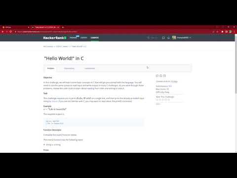 Hello World!  in C  || CSE101 Week1 Question   Contests ||  @HackerRank