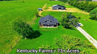 Kentucky Farms For Sale / 73+Acres / Farmhouse Barndominium Kentucky Land For Sale Richmond