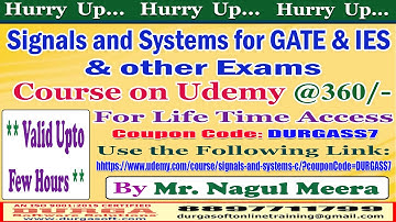 Signals and Systems for GATE & IES & other Exams Course on Udemy