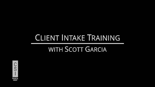 Initial Client Intake Training Video