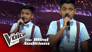 Anuja Perera | Karakena Rode (කැරකෙන රෝදේ) | Blind Auditions | The Voice Teens Sri Lanka