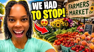 I Wasn't Planning to Stop    Then We Found This Farmers Market! 🌻 Farm Fresh Shopping With My Mama