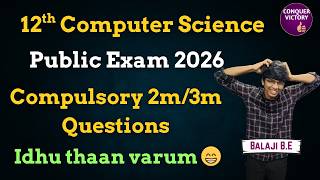 Famous 12th Computer Science | Compulsory Questions | Public Exam 2026 | Conquer Victory | Python Programs Net Worth