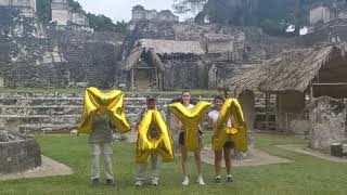 Golden balloons in Guatemala, Flores - Maya in Tikal @PublicdeliveryOrg