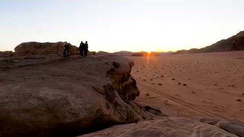 Sunset in Wadi Rum desert and real bedouin song